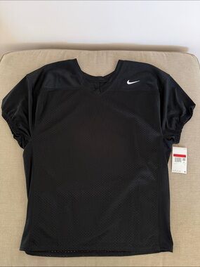 Nike Men’s Black Mesh Athletic Jersey with White Swoosh
